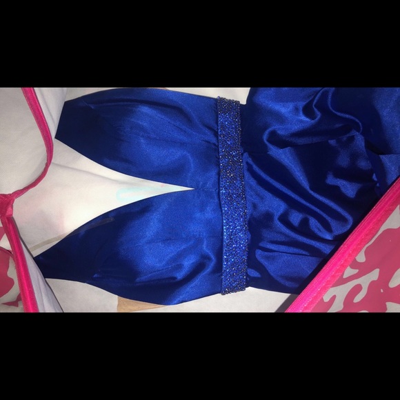 Royal blue Sheri Hill Prom Dress - Picture 4 of 5